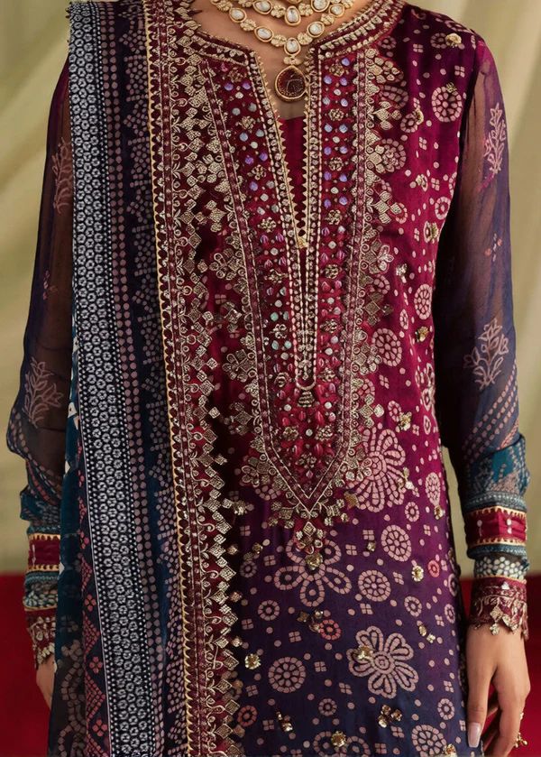 3PC UNSTITCHED EMBROIDERED SUIT